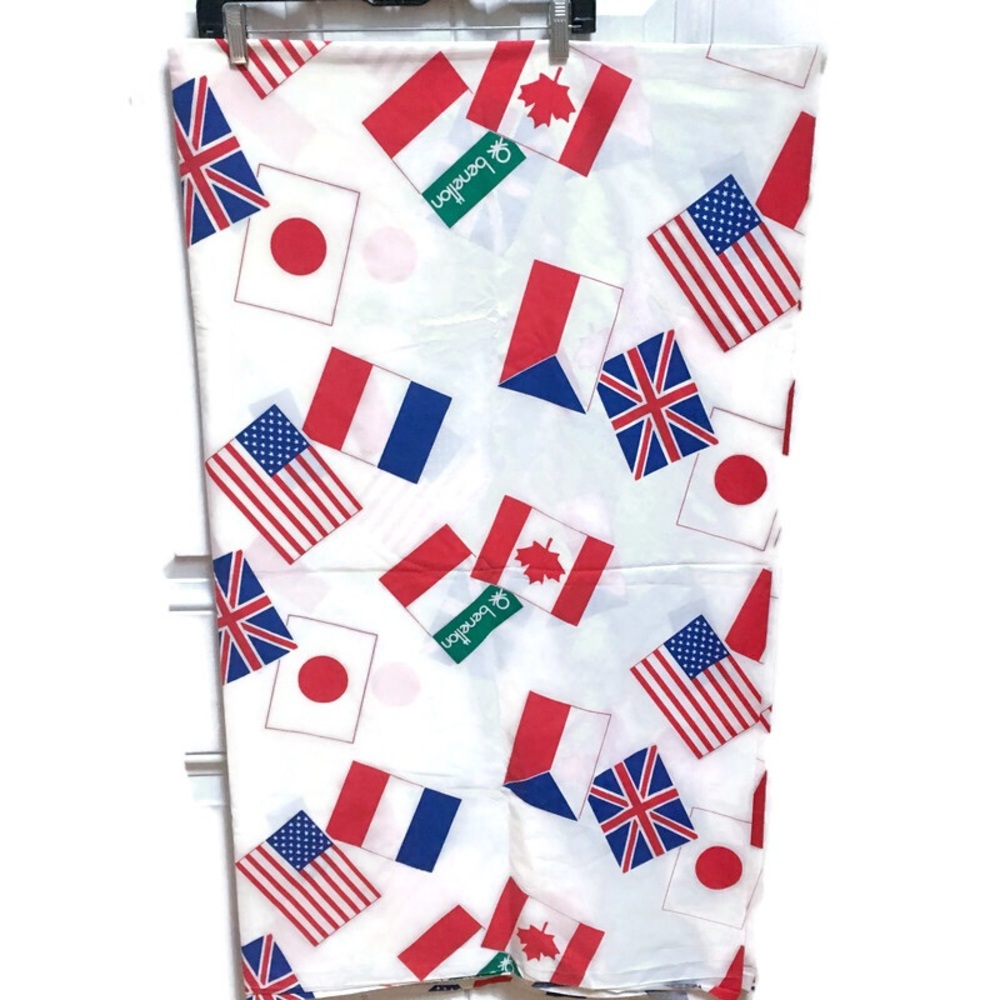 UNITED COLORS OF BENETTON World Flags Sheet Set Full RARE Vintage